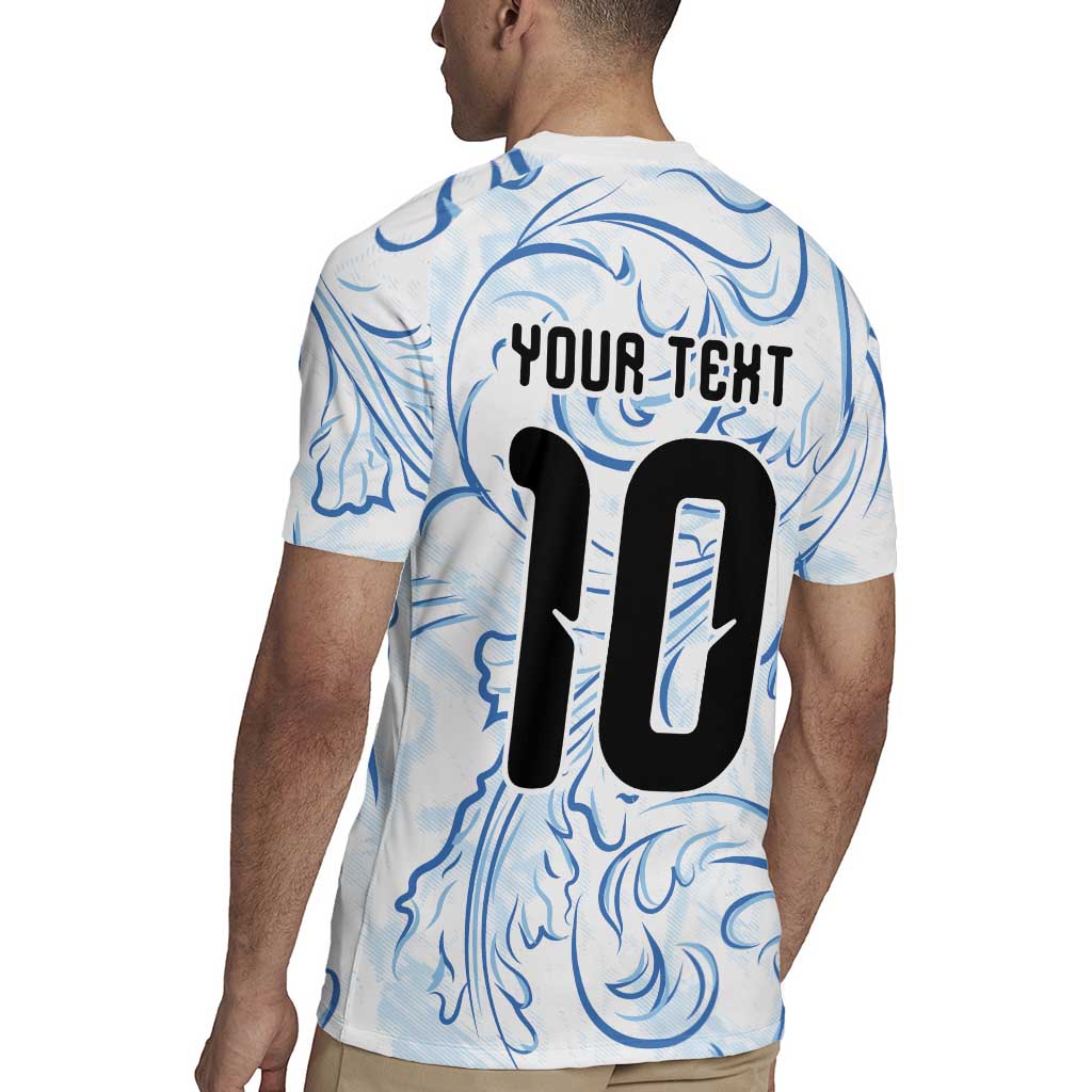 Custom Argentina Football Rugby Jersey Artistic Pattern-Paintings Inspired White Color - Wonder Print Shop