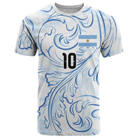 Custom Argentina Football T Shirt Artistic Pattern-Paintings Inspired White Color - Wonder Print Shop