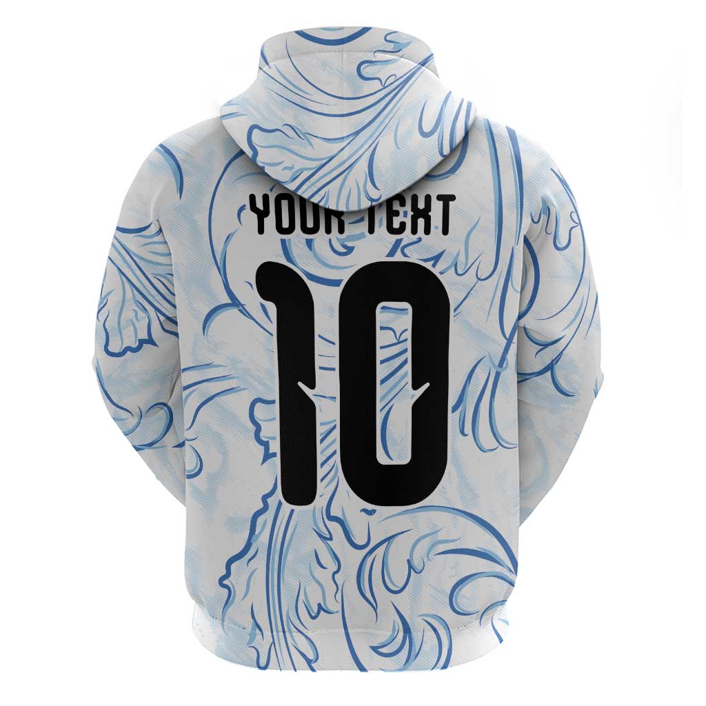 Custom Argentina Football Zip Hoodie Artistic Pattern-Paintings Inspired White Color - Wonder Print Shop