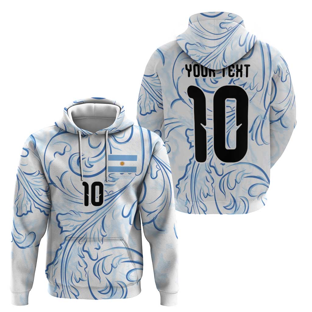 Custom Argentina Football Zip Hoodie Artistic Pattern-Paintings Inspired White Color - Wonder Print Shop
