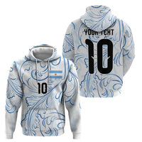 Custom Argentina Football Zip Hoodie Artistic Pattern-Paintings Inspired White Color - Wonder Print Shop