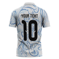 Custom Argentina Football Zipper Polo Shirt Artistic Pattern-Paintings Inspired White Color - Wonder Print Shop