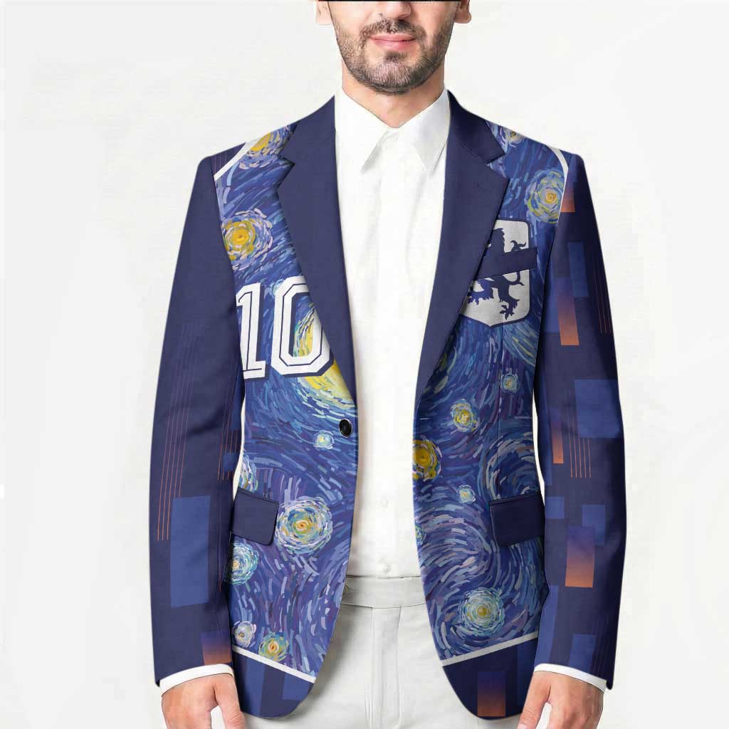 Custom Netherlands Football Blazer Starry Night Inspired-Sporty Style - Wonder Print Shop