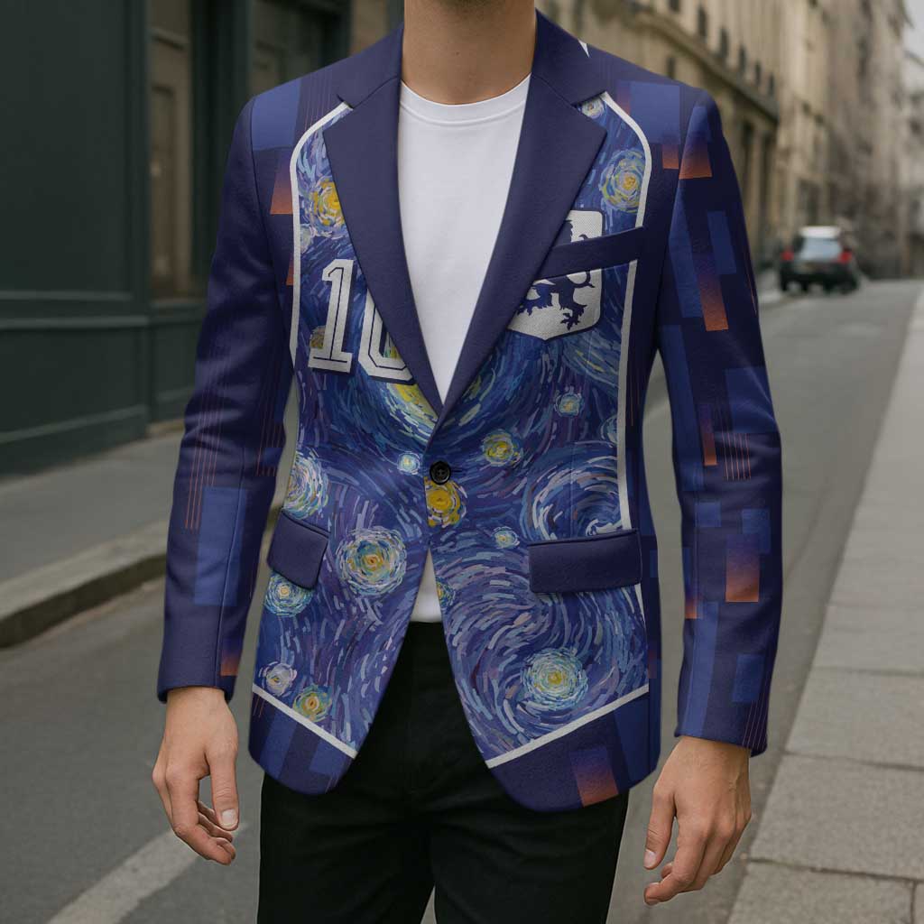 Custom Netherlands Football Blazer Starry Night Inspired-Sporty Style - Wonder Print Shop