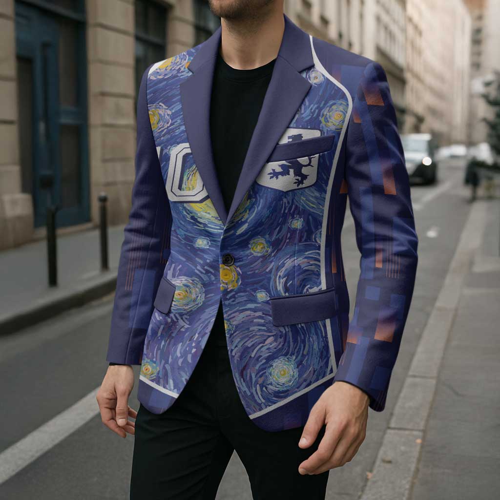 Custom Netherlands Football Blazer Starry Night Inspired-Sporty Style - Wonder Print Shop