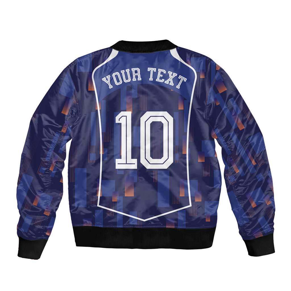 Custom Netherlands Football Bomber Jacket Starry Night Inspired-Sporty Style - Wonder Print Shop