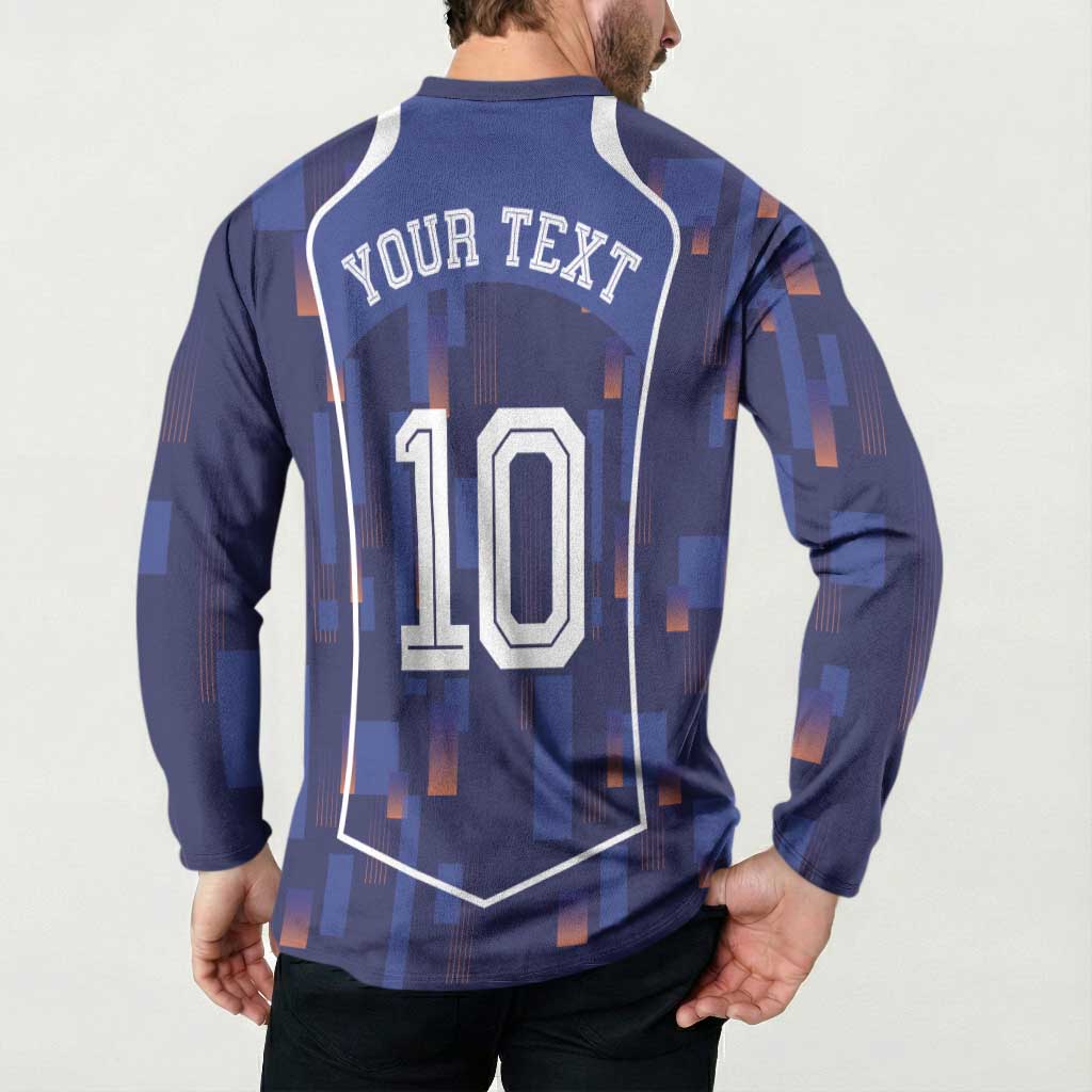 Custom Netherlands Football Button Sweatshirt Starry Night Inspired-Sporty Style - Wonder Print Shop