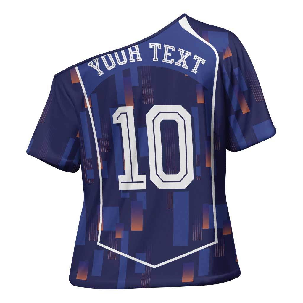 Custom Netherlands Football Cross Shoulder Shirt Starry Night Inspired-Sporty Style - Wonder Print Shop