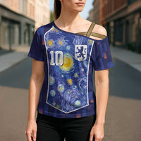 Custom Netherlands Football Cross Shoulder Shirt Starry Night Inspired-Sporty Style - Wonder Print Shop