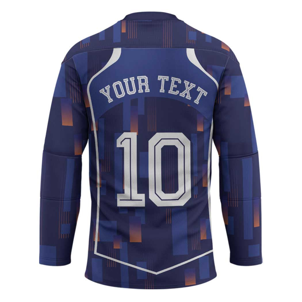 Custom Netherlands Football Hockey Jersey Starry Night Inspired-Sporty Style - Wonder Print Shop