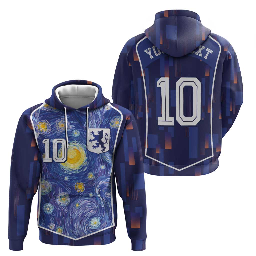 Custom Netherlands Football Hoodie Starry Night Inspired-Sporty Style - Wonder Print Shop
