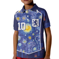 Custom Netherlands Football Kid Polo Shirt Starry Night Inspired-Sporty Style - Wonder Print Shop