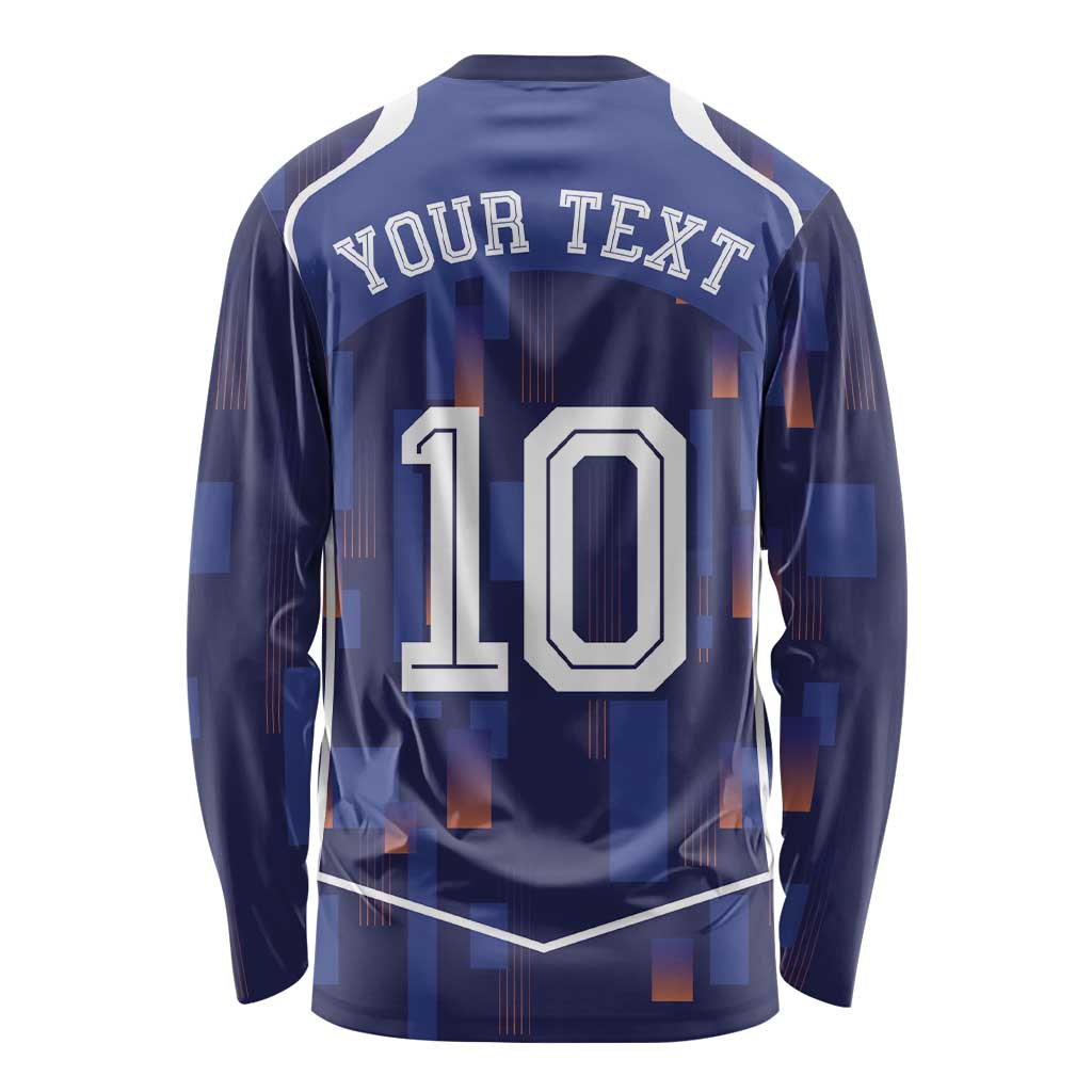 Custom Netherlands Football Long Sleeve Shirt Starry Night Inspired-Sporty Style - Wonder Print Shop