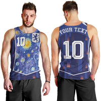 Custom Netherlands Football Men Tank Top Starry Night Inspired-Sporty Style - Wonder Print Shop