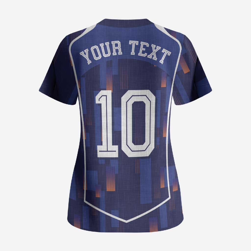 Custom Netherlands Football Scrub Top Starry Night Inspired-Sporty Style - Wonder Print Shop