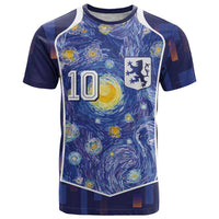 Custom Netherlands Football T Shirt Starry Night Inspired-Sporty Style - Wonder Print Shop