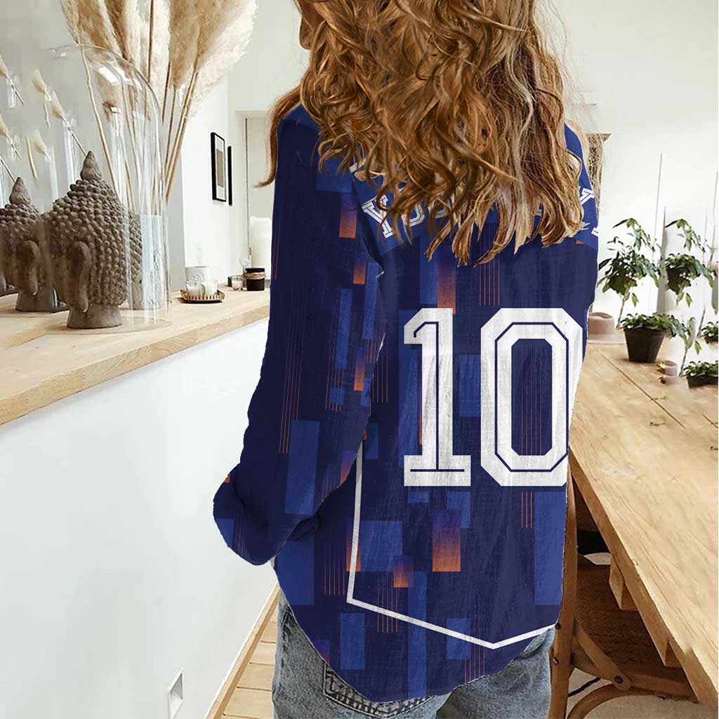 Custom Netherlands Football Women Casual Shirt Starry Night Inspired-Sporty Style - Wonder Print Shop