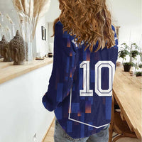 Custom Netherlands Football Women Casual Shirt Starry Night Inspired-Sporty Style - Wonder Print Shop