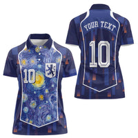 Custom Netherlands Football Women Polo Shirt Starry Night Inspired-Sporty Style - Wonder Print Shop