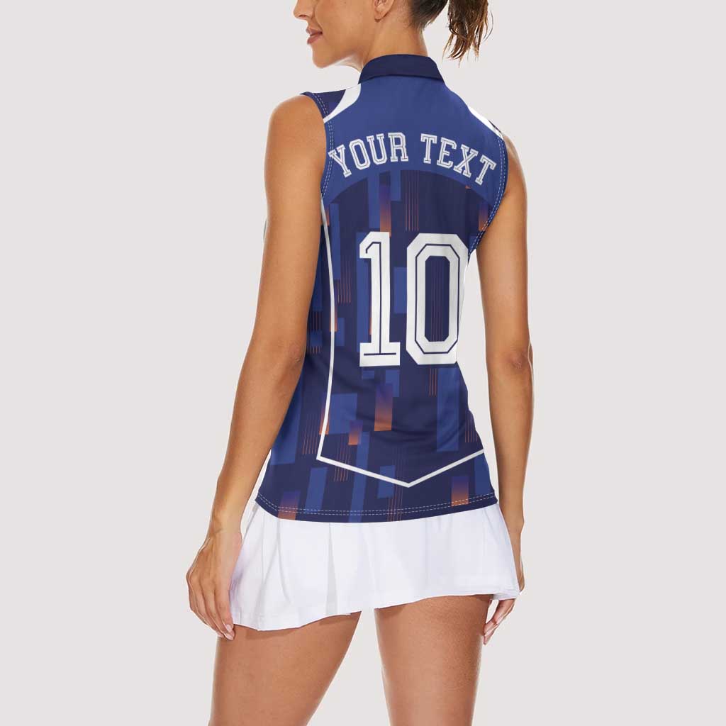 Custom Netherlands Football Women Sleeveless Polo Shirt Starry Night Inspired-Sporty Style - Wonder Print Shop