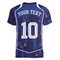 Custom Netherlands Football Women V-Neck T-Shirt Starry Night Inspired-Sporty Style - Wonder Print Shop