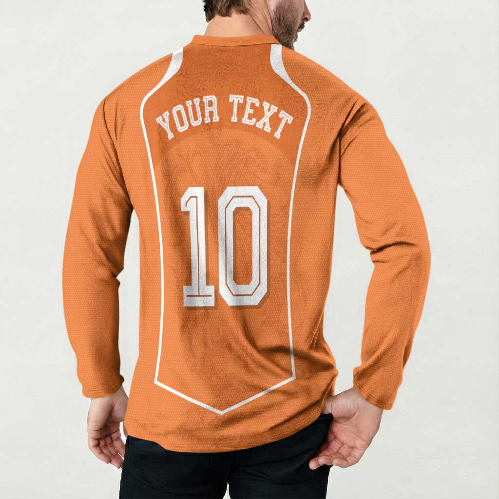 Custom Netherlands Football Button Sweatshirt Lion King-Inspired T90 Sporty Style - Wonder Print Shop