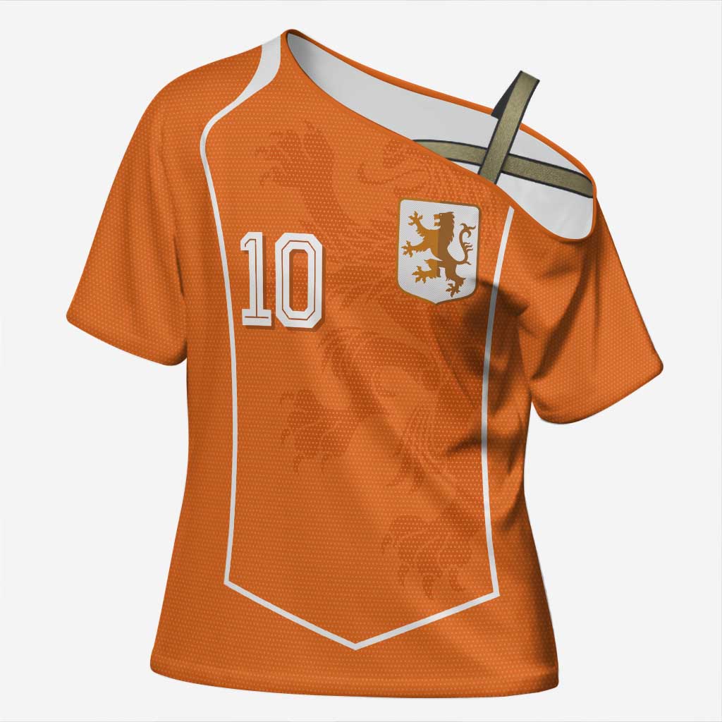 Custom Netherlands Football Cross Shoulder Shirt Lion King-Inspired T90 Sporty Style - Wonder Print Shop