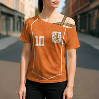Custom Netherlands Football Cross Shoulder Shirt Lion King-Inspired T90 Sporty Style - Wonder Print Shop