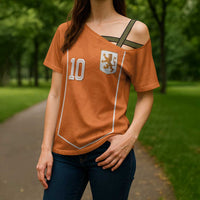 Custom Netherlands Football Cross Shoulder Shirt Lion King-Inspired T90 Sporty Style - Wonder Print Shop