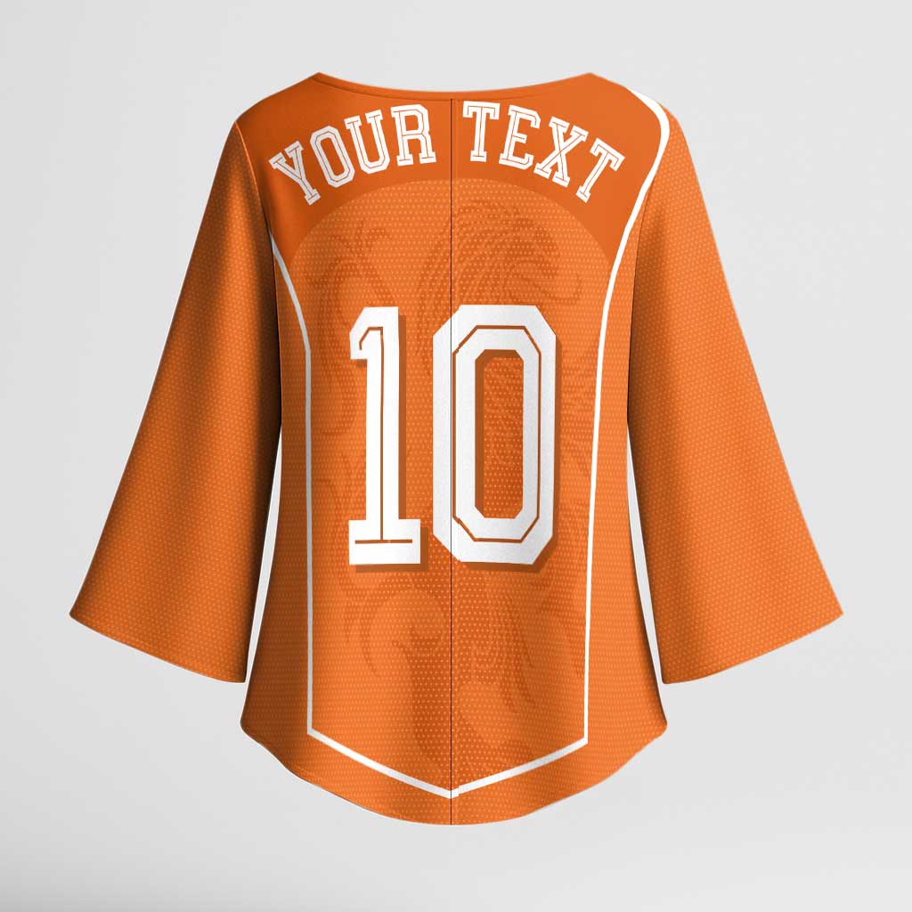 Custom Netherlands Football Kimono Sleeve Blouse Lion King-Inspired T90 Sporty Style - Wonder Print Shop