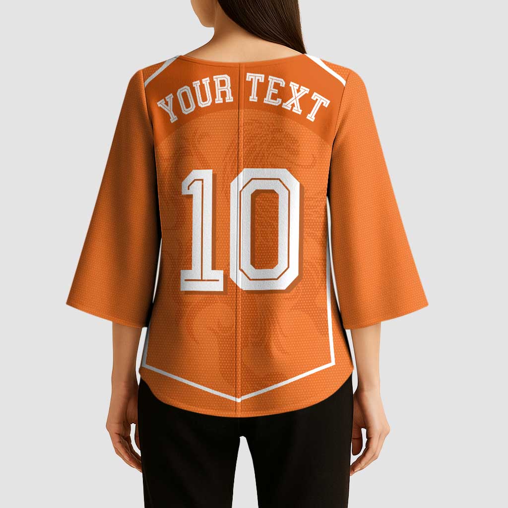 Custom Netherlands Football Kimono Sleeve Blouse Lion King-Inspired T90 Sporty Style - Wonder Print Shop