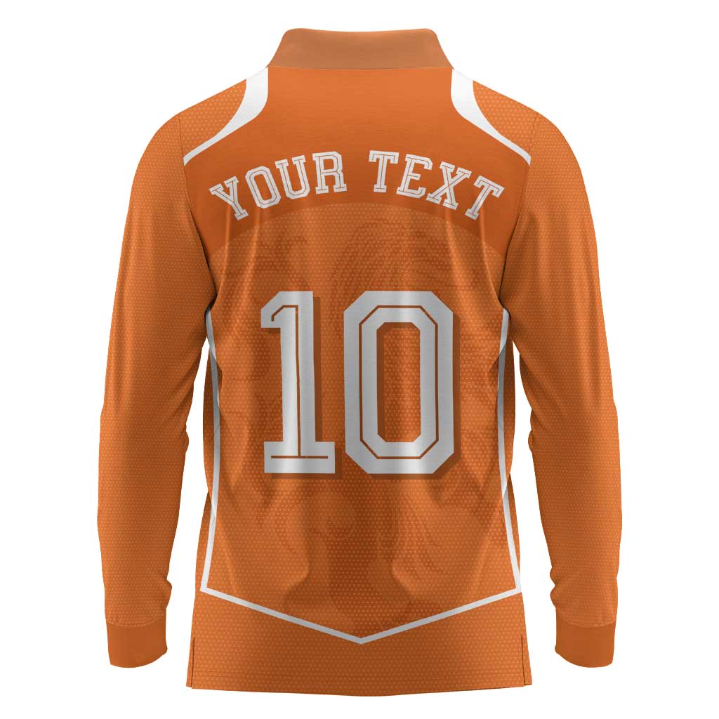 Custom Netherlands Football Long Sleeve Polo Shirt Lion King-Inspired T90 Sporty Style - Wonder Print Shop