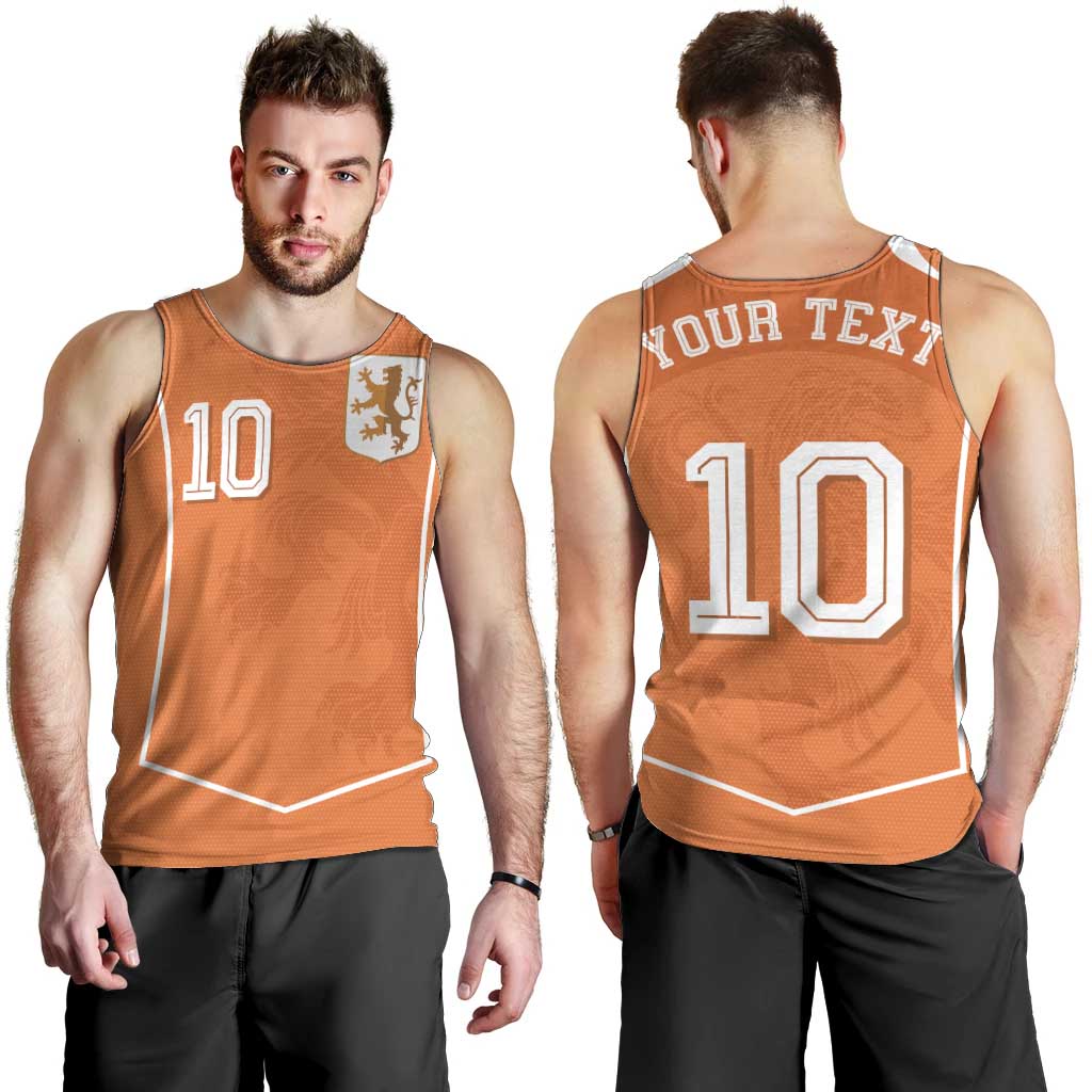Custom Netherlands Football Men Tank Top Lion King-Inspired T90 Sporty Style - Wonder Print Shop