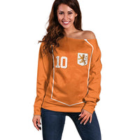 Custom Netherlands Football Off Shoulder Sweater Lion King-Inspired T90 Sporty Style - Wonder Print Shop