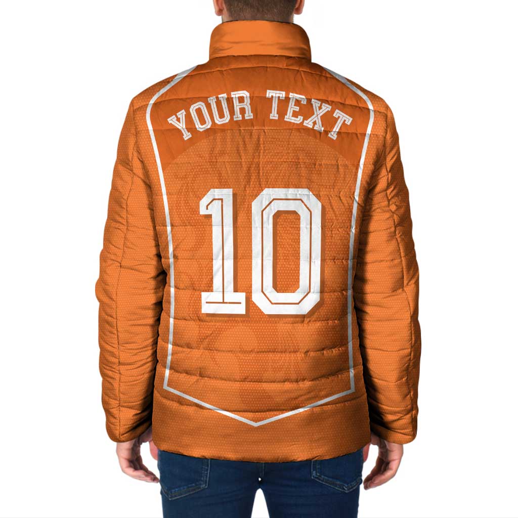 Custom Netherlands Football Padded Jacket Lion King-Inspired T90 Sporty Style - Wonder Print Shop