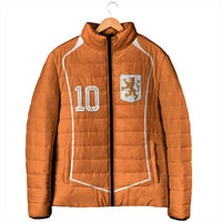 Custom Netherlands Football Padded Jacket Lion King-Inspired T90 Sporty Style - Wonder Print Shop
