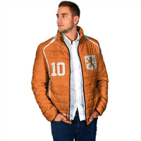 Custom Netherlands Football Padded Jacket Lion King-Inspired T90 Sporty Style - Wonder Print Shop