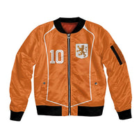 Custom Netherlands Football Sleeve Zip Bomber Jacket Lion King-Inspired T90 Sporty Style - Wonder Print Shop