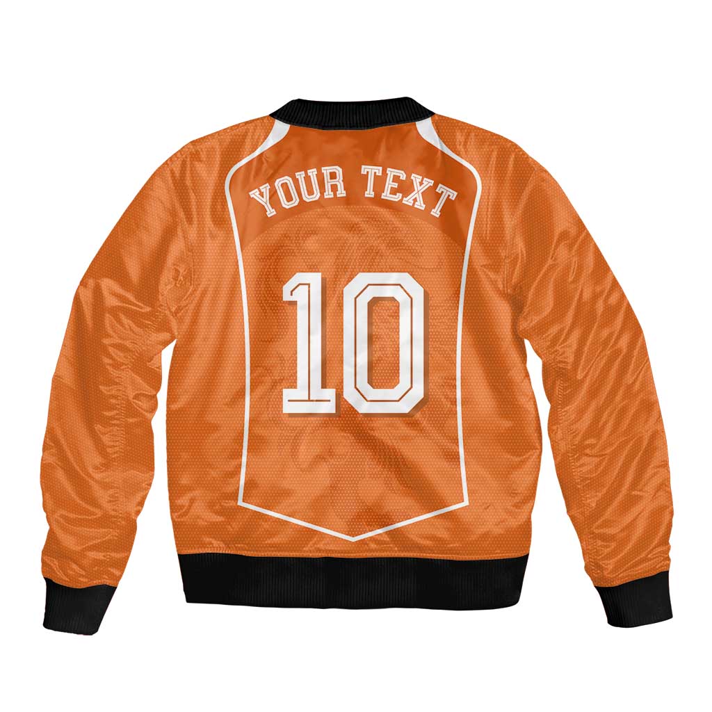 Custom Netherlands Football Sleeve Zip Bomber Jacket Lion King-Inspired T90 Sporty Style - Wonder Print Shop