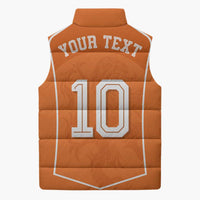 Custom Netherlands Football Sleeveless Puffer Jacket Lion King-Inspired T90 Sporty Style - Wonder Print Shop