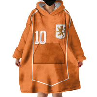 Custom Netherlands Football Wearable Blanket Hoodie Lion King-Inspired T90 Sporty Style - Wonder Print Shop