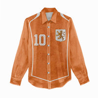 Custom Netherlands Football Women Casual Shirt Lion King-Inspired T90 Sporty Style - Wonder Print Shop