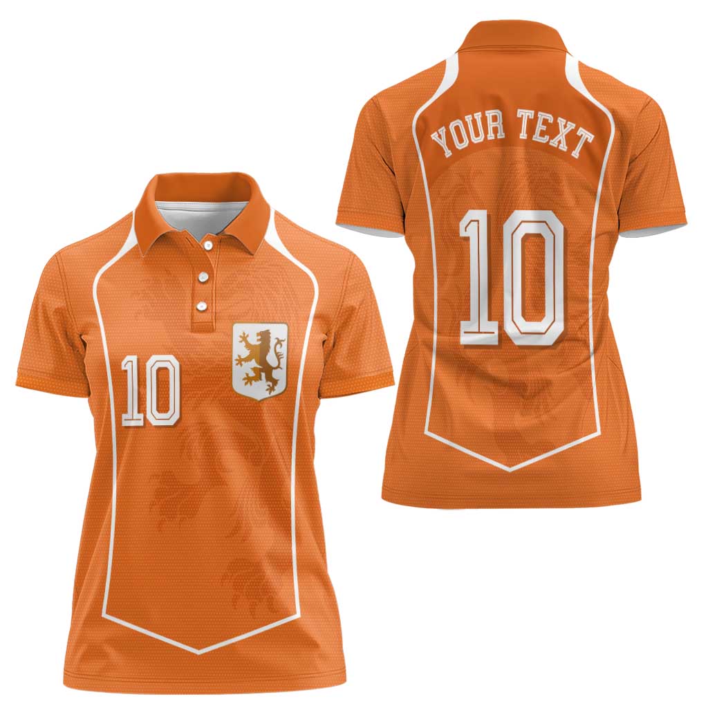 Custom Netherlands Football Women Polo Shirt Lion King-Inspired T90 Sporty Style - Wonder Print Shop