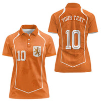 Custom Netherlands Football Women Polo Shirt Lion King-Inspired T90 Sporty Style - Wonder Print Shop