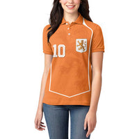Custom Netherlands Football Women Polo Shirt Lion King-Inspired T90 Sporty Style - Wonder Print Shop