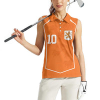 Custom Netherlands Football Women Sleeveless Polo Shirt Lion King-Inspired T90 Sporty Style - Wonder Print Shop