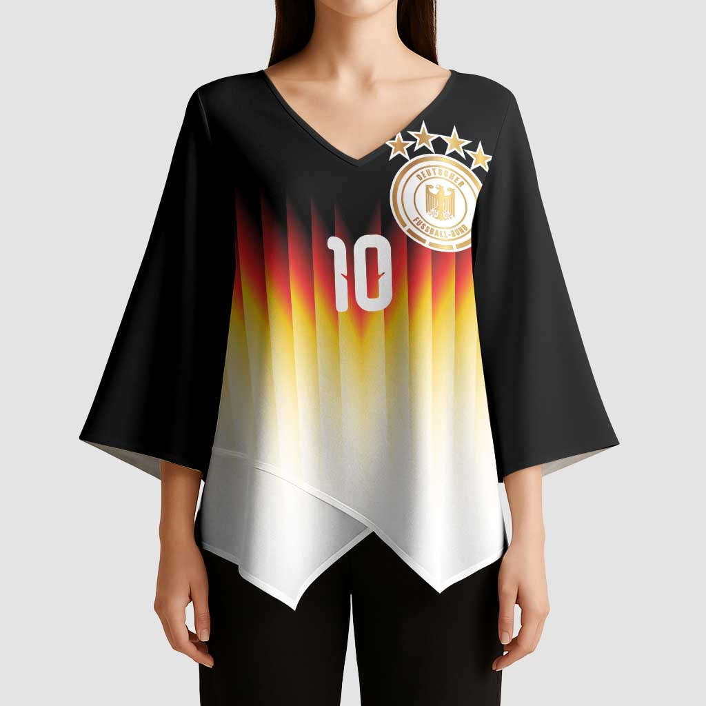 Custom Germany Football Kimono Sleeve Blouse Die Mannschaft 2026 - Wonder Print Shop