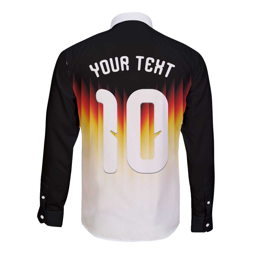 Custom Germany Football Long Sleeve Button Shirt Die Mannschaft 2026 - Wonder Print Shop