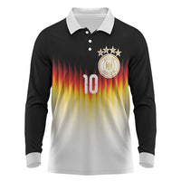 Custom Germany Football Long Sleeve Polo Shirt Die Mannschaft 2026 - Wonder Print Shop