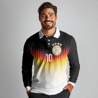 Custom Germany Football Long Sleeve Polo Shirt Die Mannschaft 2026 - Wonder Print Shop